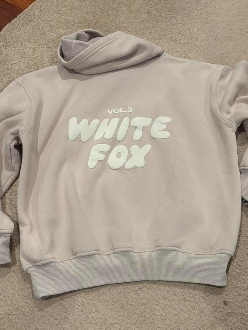 WHITE FOX Vol.3 Logo Hoodie - Light Beige - Picture 2 of 3